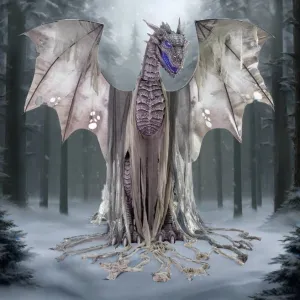 7' Winter Dragon Animated Prop