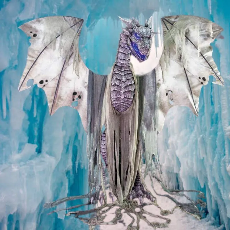 7' Winter Dragon Animated Prop