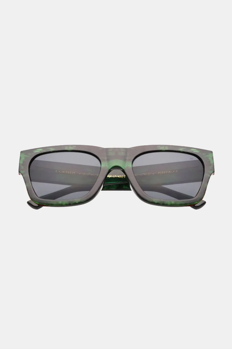 A Kjaerbede Agnes Big Frame Sunglasses (Green Marble Transparent)