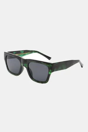 A Kjaerbede Agnes Big Frame Sunglasses (Green Marble Transparent)