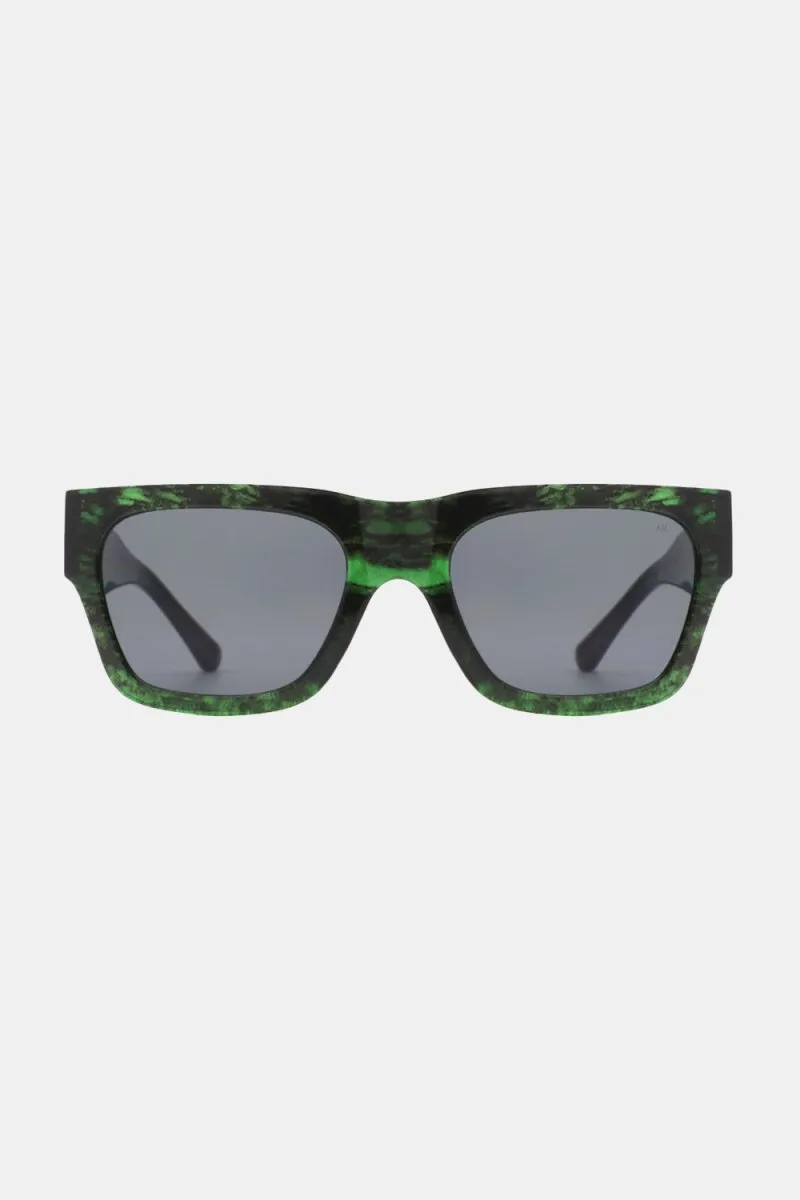 A Kjaerbede Agnes Big Frame Sunglasses (Green Marble Transparent)