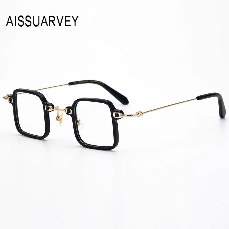 Aissuarvey Unisex Acetate Metal Square Full Rim Eyeglasses Hp506