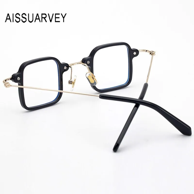 Aissuarvey Unisex Acetate Metal Square Full Rim Eyeglasses Hp506