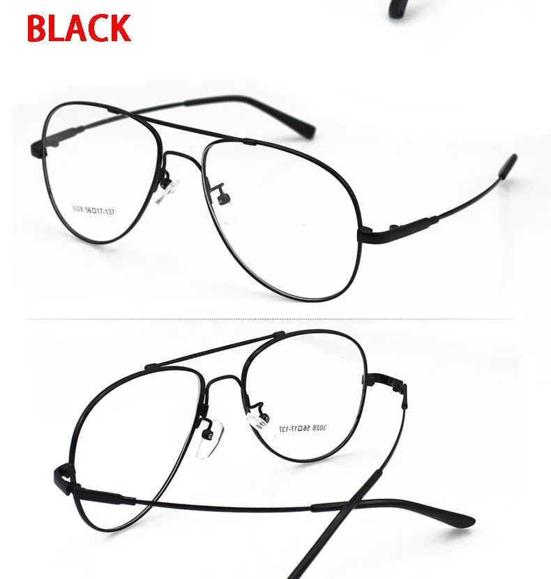 Aissuarvey Unisex Eyeglasses Round Alloy Double Bridge Full Rim Big As3028