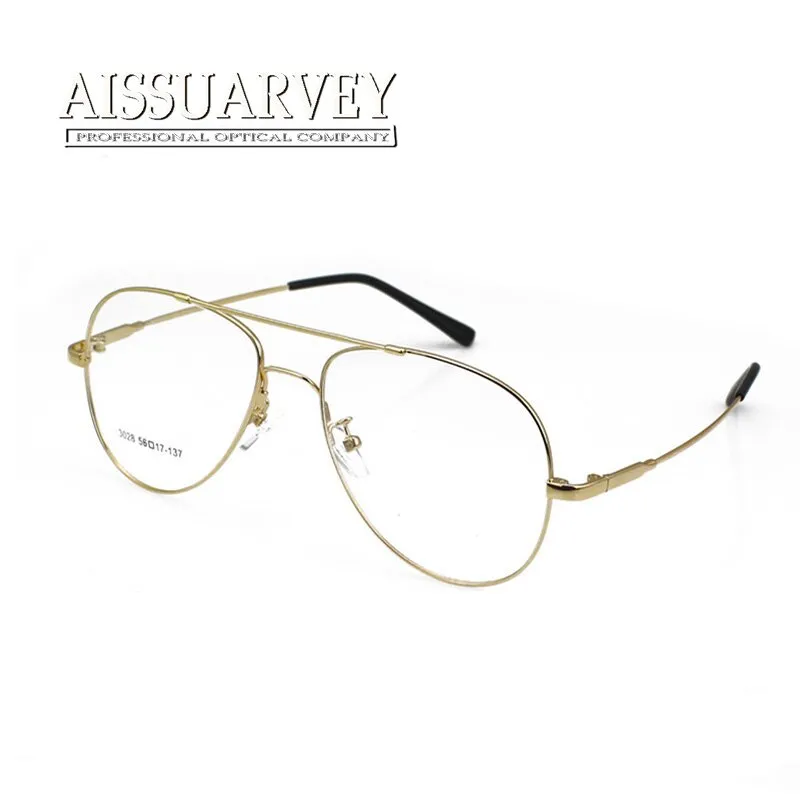 Aissuarvey Unisex Eyeglasses Round Alloy Double Bridge Full Rim Big As3028