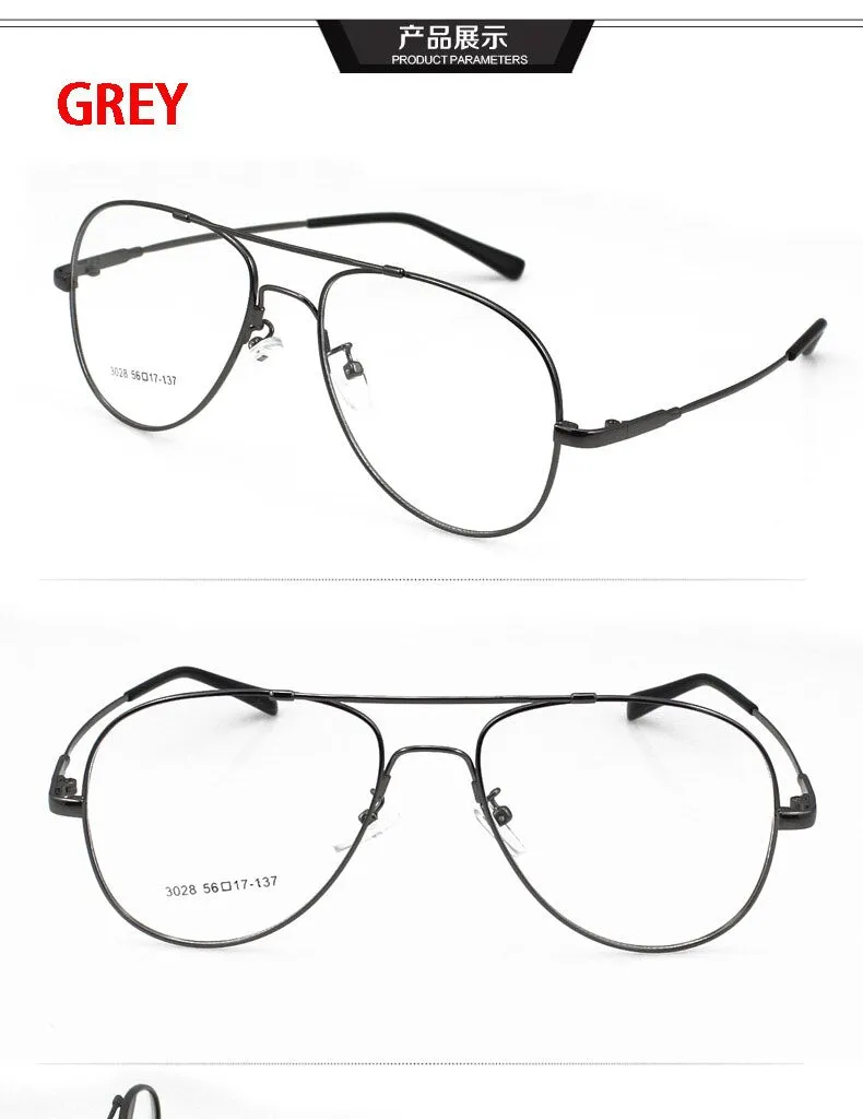 Aissuarvey Unisex Eyeglasses Round Alloy Double Bridge Full Rim Big As3028