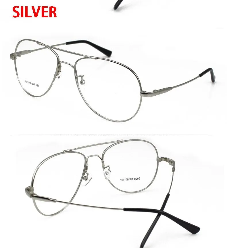 Aissuarvey Unisex Eyeglasses Round Alloy Double Bridge Full Rim Big As3028