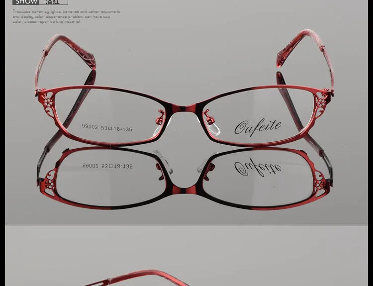 Bclear High-Grade Women Spectacle Frame Metal Alloy Eyeglasses Frame Half Frame Glasses Frame Eyeglasses S99002