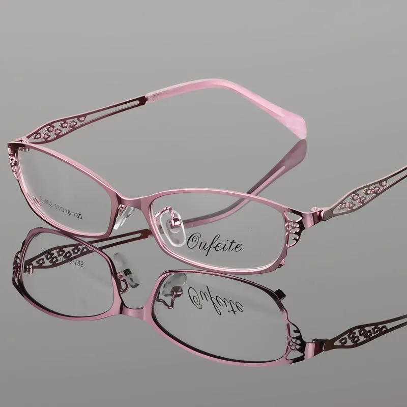 Bclear High-Grade Women Spectacle Frame Metal Alloy Eyeglasses Frame Half Frame Glasses Frame Eyeglasses S99002