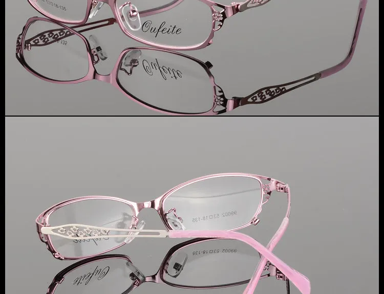 Bclear High-Grade Women Spectacle Frame Metal Alloy Eyeglasses Frame Half Frame Glasses Frame Eyeglasses S99002