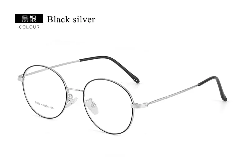 Bclear Unisex Full Rim Round Alloy Eyeglasses Sc860