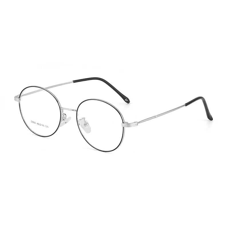 Bclear Unisex Full Rim Round Alloy Eyeglasses Sc860