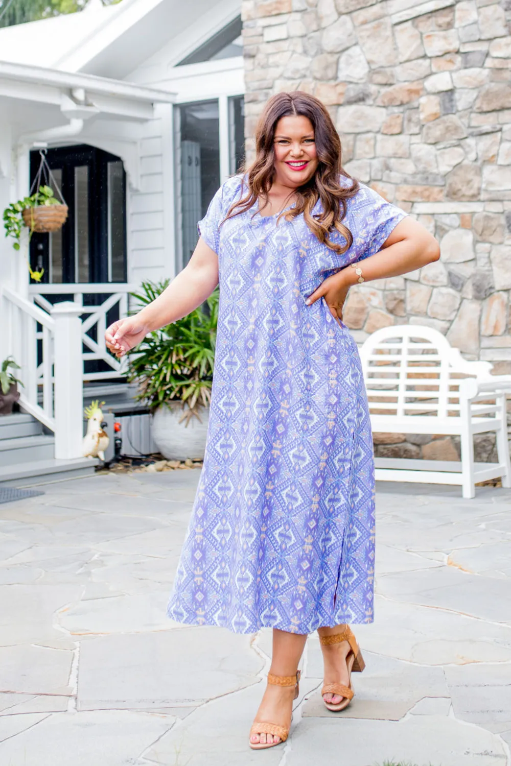 Blue Moroccan Maxi Dress