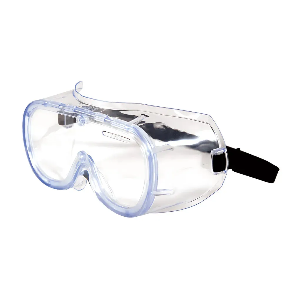 Bouton Optical 248-5290-400B Non-Vented Goggle with Clear Blue Body, Clear Lens and Anti-Scratch / Anti-Fog Coating