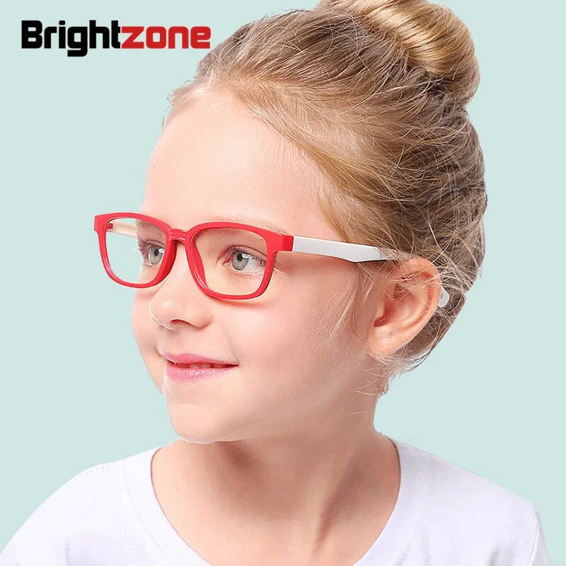 Brightzone Unisex Children's Tr 90 Titanium Round Eyeglasses  Full Rim