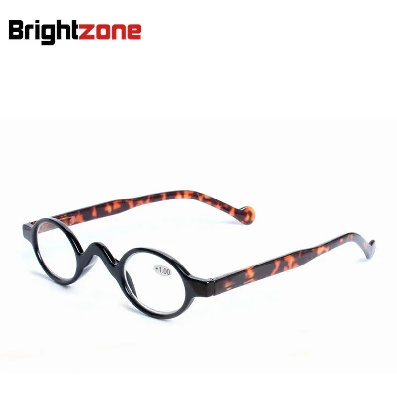 Brightzone Unisex Full Rim Round Acetate Small Reading Glasses 541p