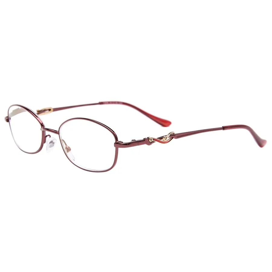 Brightzone Women's Full Rim Round Acetate Alloy Reading Glasses T058