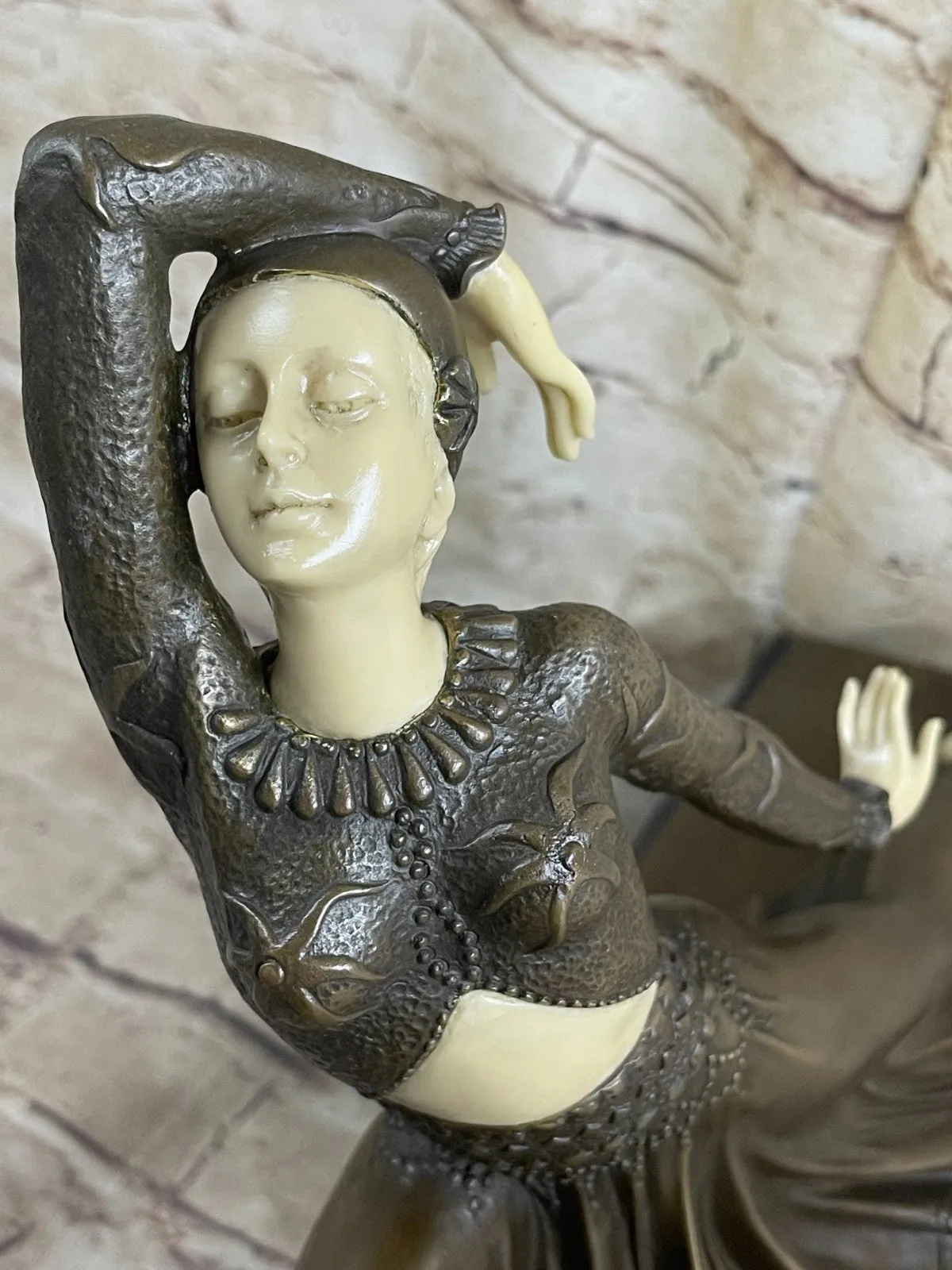 Bronze Modern Vintage Art Deco Sculpture Female Dancer Metal Statue