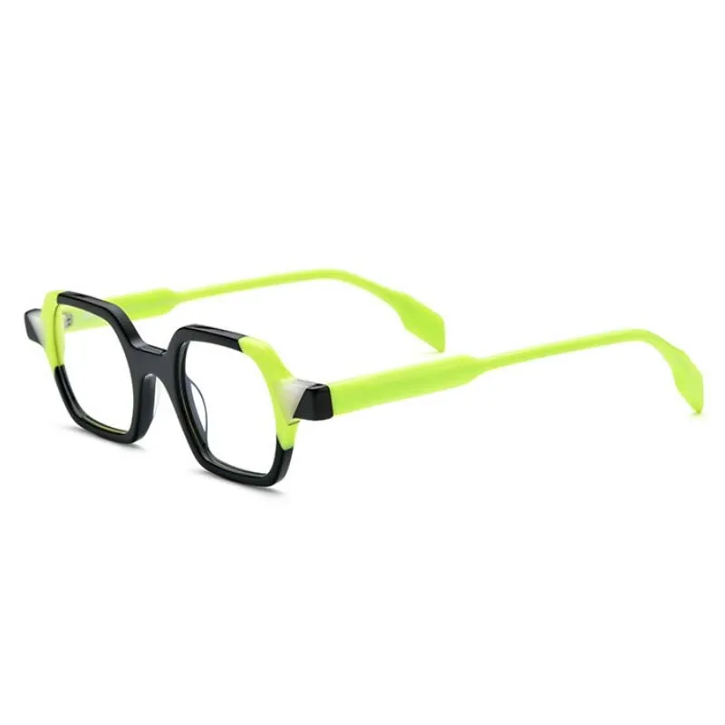 CCspace Unisex Full Rim Irregular Square Acetate Eyeglasses 54706