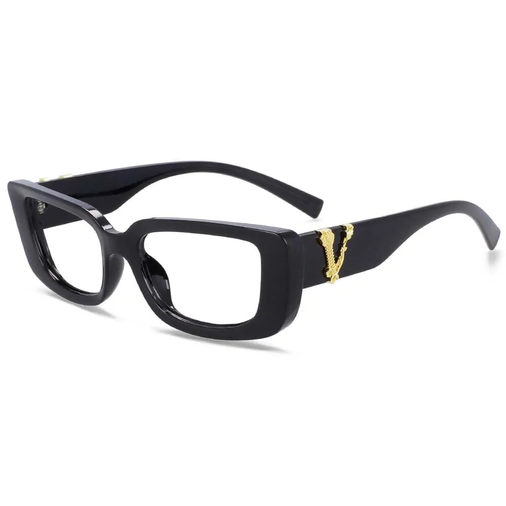 CCspace Unisex Full Rim Rectangle Cat Eye Resin Frame Eyeglasses 54034