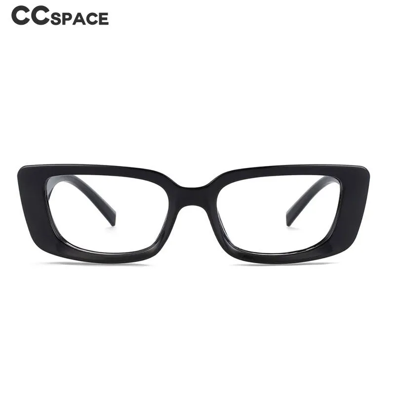 CCspace Unisex Full Rim Rectangle Cat Eye Resin Frame Eyeglasses 54034