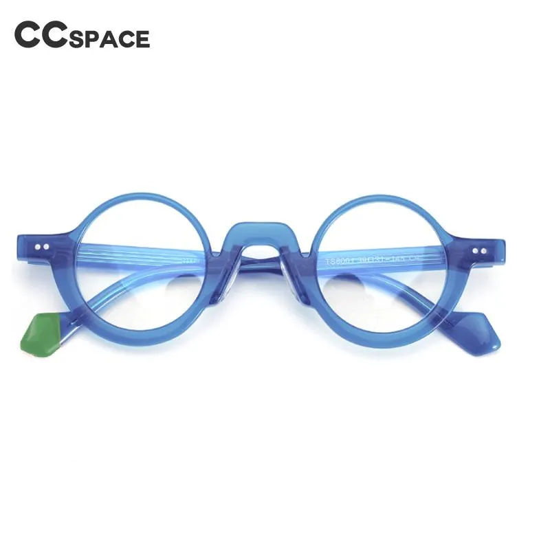 CCspace Unisex Full Rim Round Acetate Eyeglasses 55305