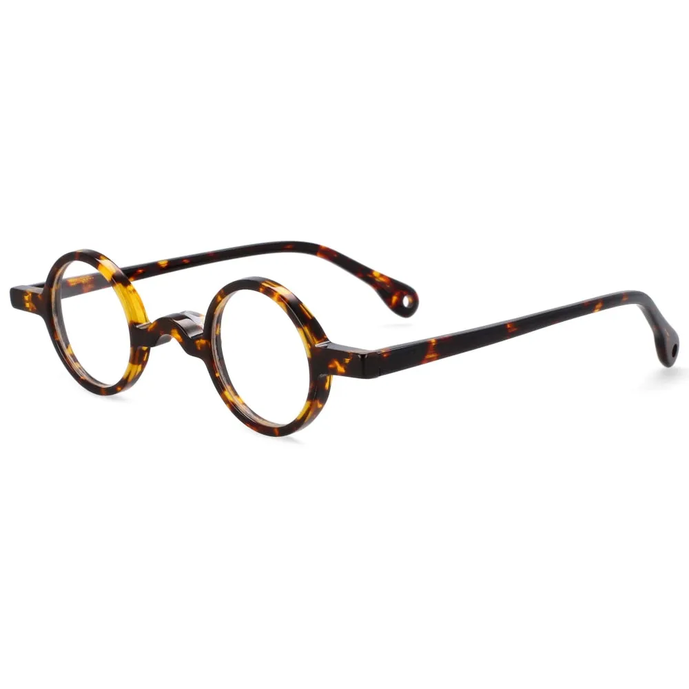 CCspace Unisex Full Rim Round Acetate Frame Eyeglasses 54250