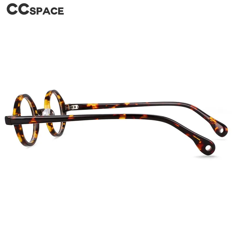 CCspace Unisex Full Rim Round Acetate Frame Eyeglasses 54250