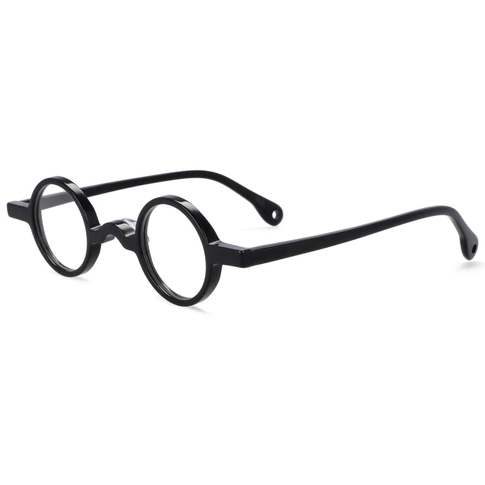 CCspace Unisex Full Rim Round Acetate Frame Eyeglasses 54250