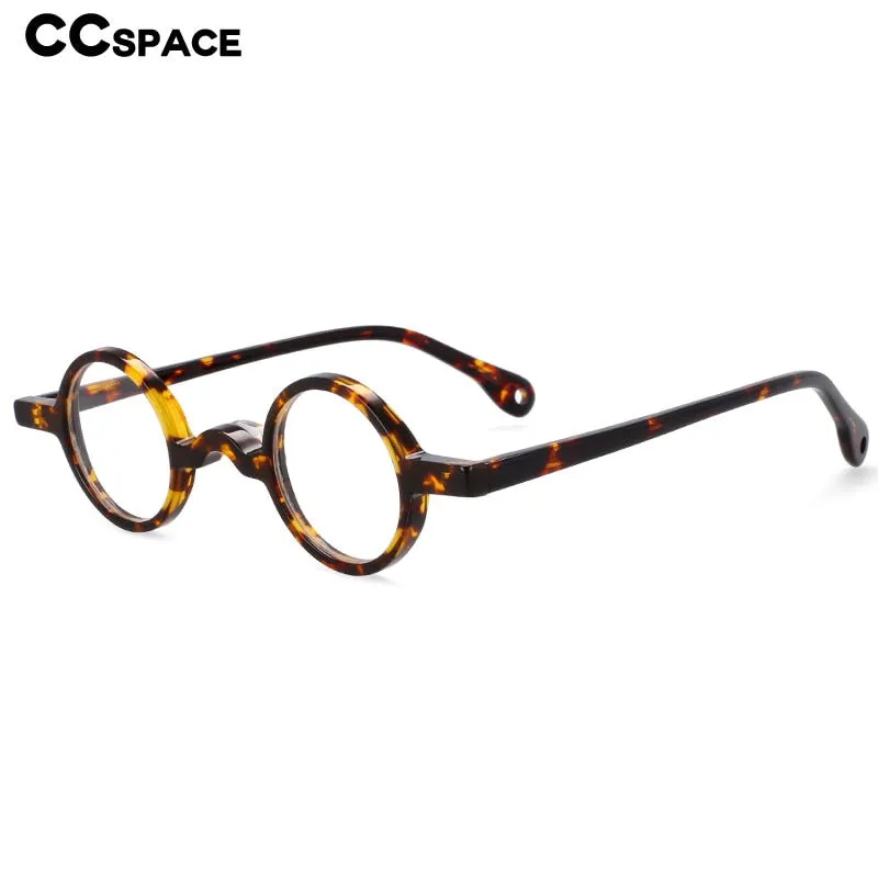 CCspace Unisex Full Rim Round Acetate Frame Eyeglasses 54250