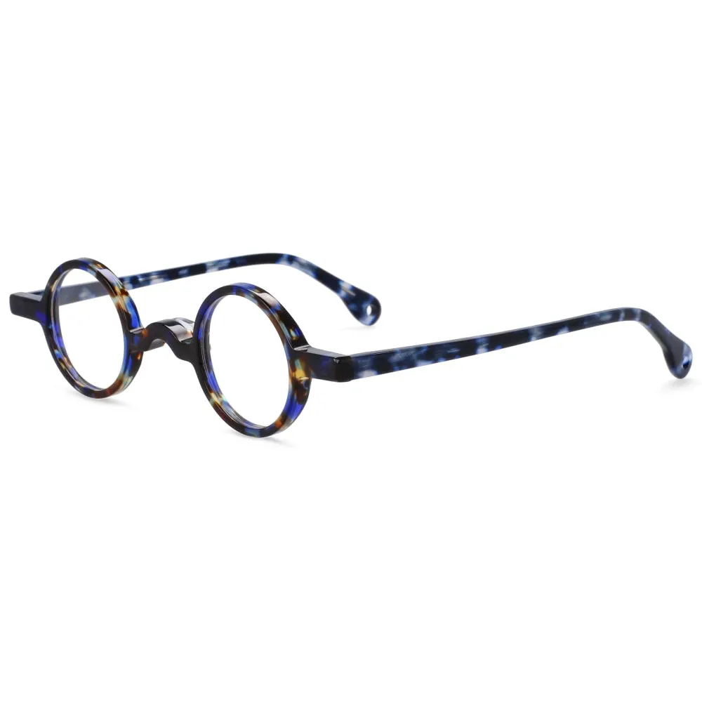 CCspace Unisex Full Rim Round Acetate Frame Eyeglasses 54250