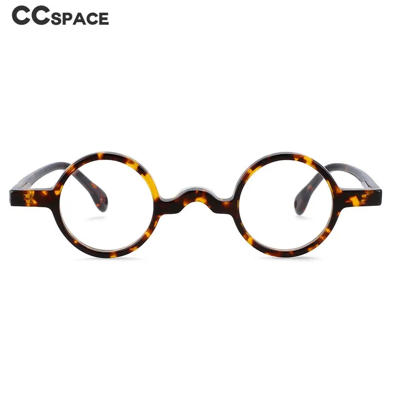 CCspace Unisex Full Rim Round Acetate Frame Eyeglasses 54250