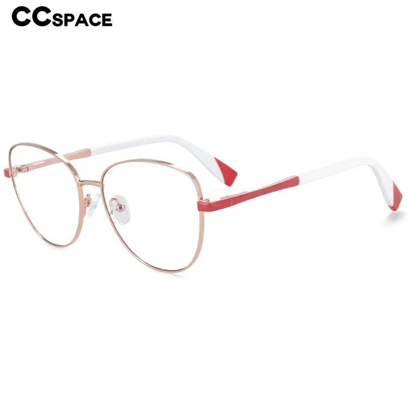 CCspace Unisex Full Rim Square Cat Eye Alloy Frame Eyeglasse 54262