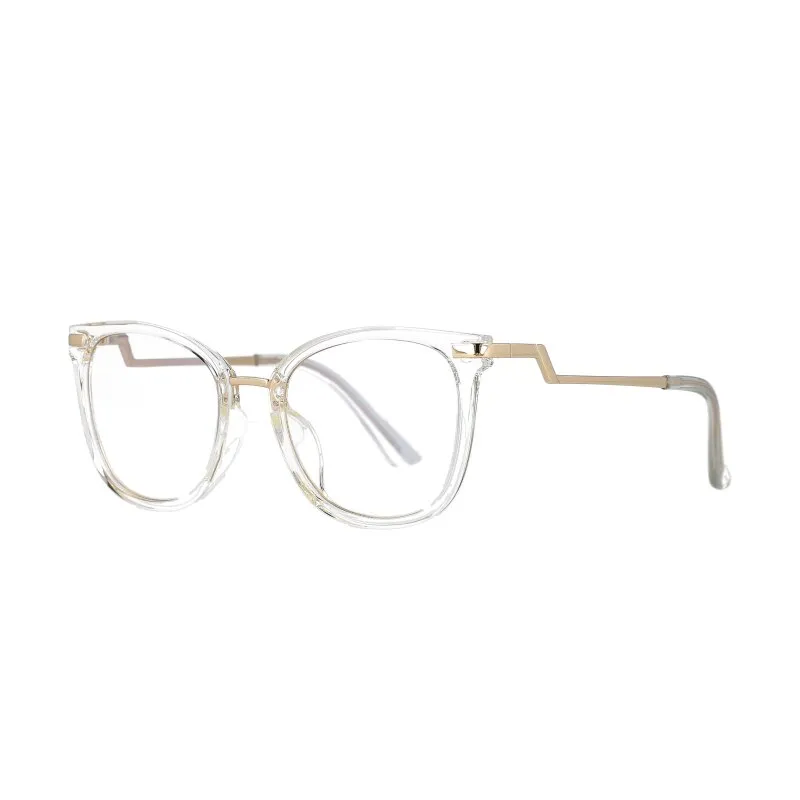 CCspace Unisex Full Rim Square Cat Eye Tr 90 Titanium Frame Eyeglasses 51099