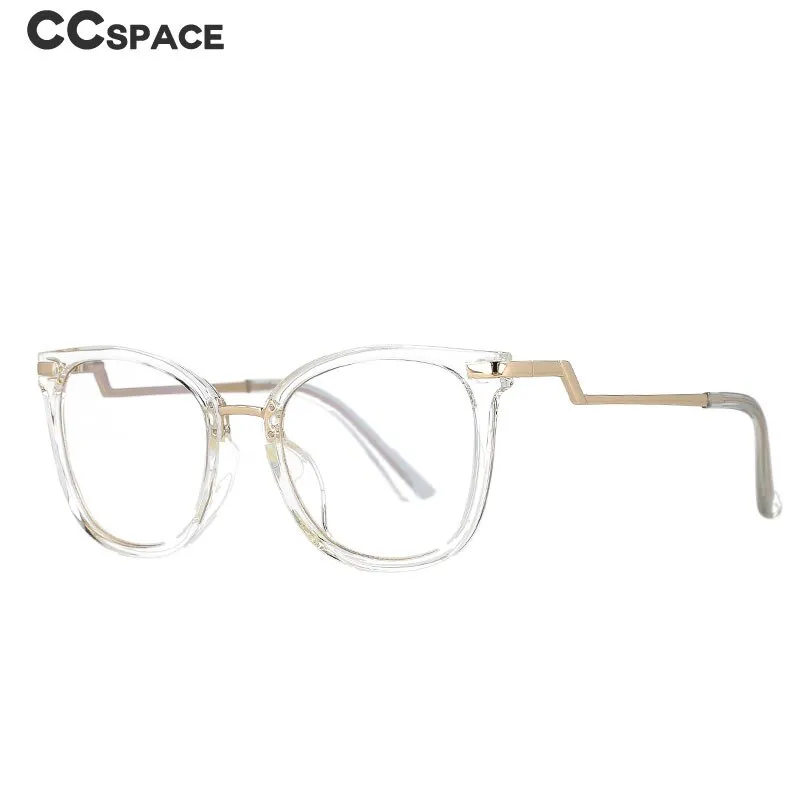 CCspace Unisex Full Rim Square Cat Eye Tr 90 Titanium Frame Eyeglasses 51099