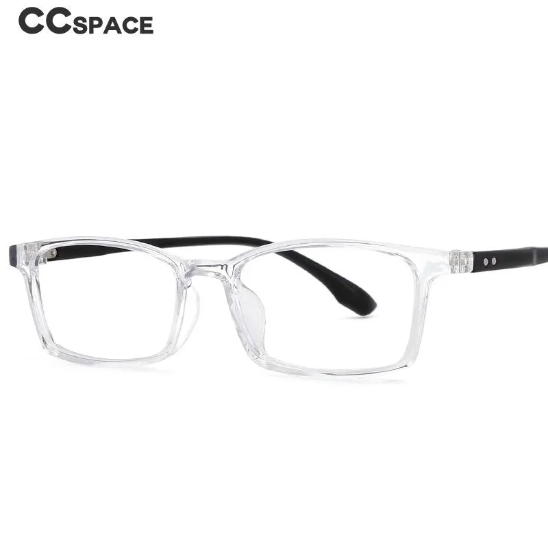 CCspace Unisex Youth Size Full Rim Rectangle Tr 90 Titanium Frame Eyeglasses 54465