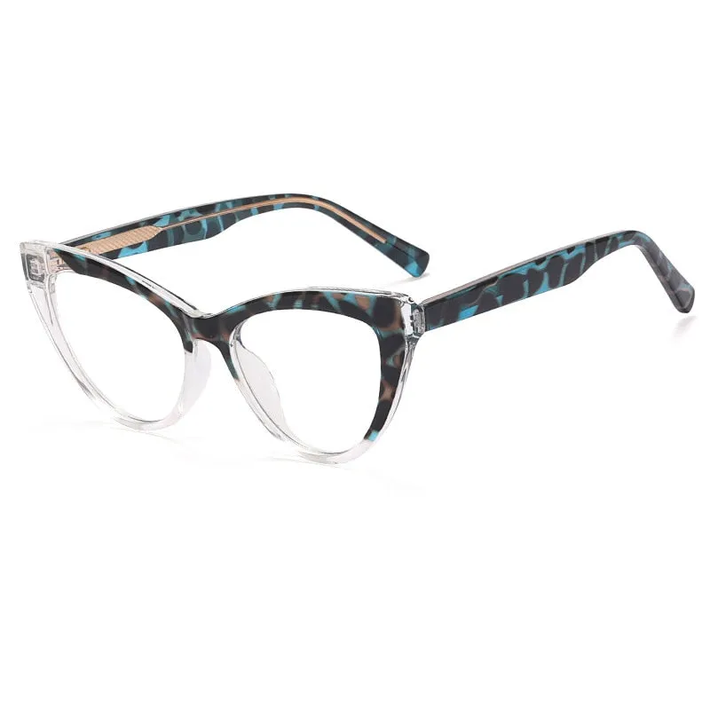 CCspace Women's Full Rim Cat Eye Tr 90 Titanium Eyeglasses 55288