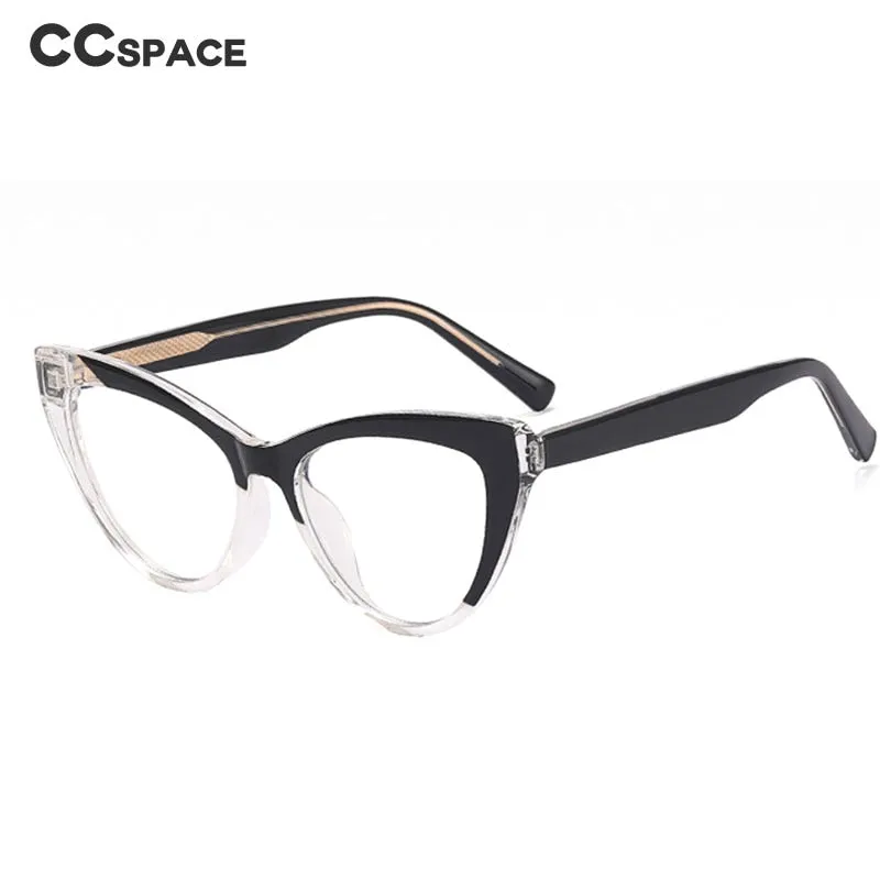 CCspace Women's Full Rim Cat Eye Tr 90 Titanium Eyeglasses 55288