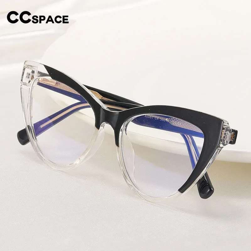 CCspace Women's Full Rim Cat Eye Tr 90 Titanium Eyeglasses 55288