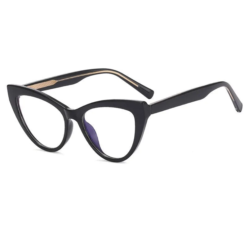 CCspace Women's Full Rim Cat Eye Tr 90 Titanium Eyeglasses 55288