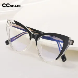 CCspace Women's Full Rim Cat Eye Tr 90 Titanium Eyeglasses 55288