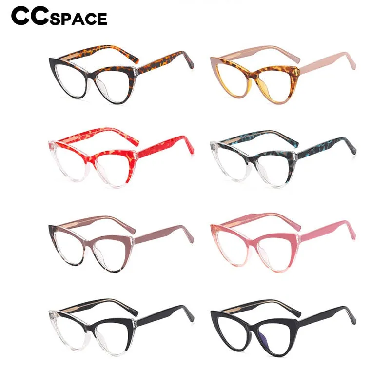 CCspace Women's Full Rim Cat Eye Tr 90 Titanium Eyeglasses 55288