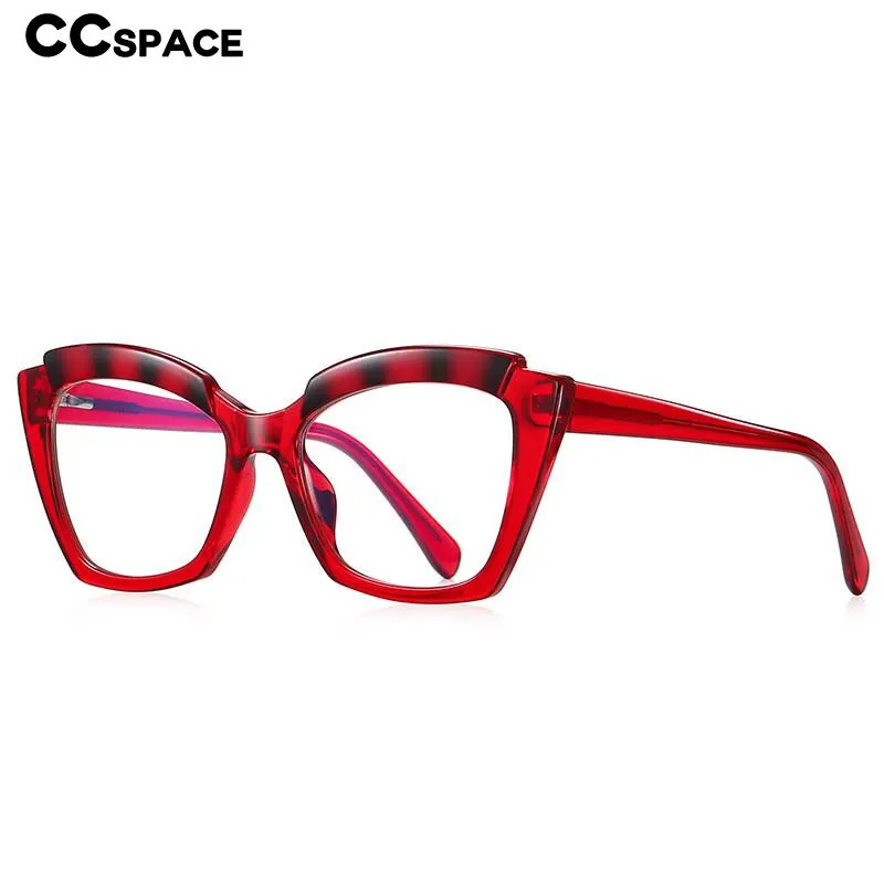 CCspace Womens Cat Eye Eyeglasses - Full Rim TR90 Titanium Frame, Model 54587