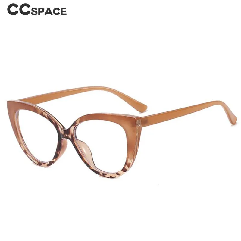 CCspace Women's Full Rim Oversize Cat Eye Tr 90 Titanium Frame Eyeglasses 54570