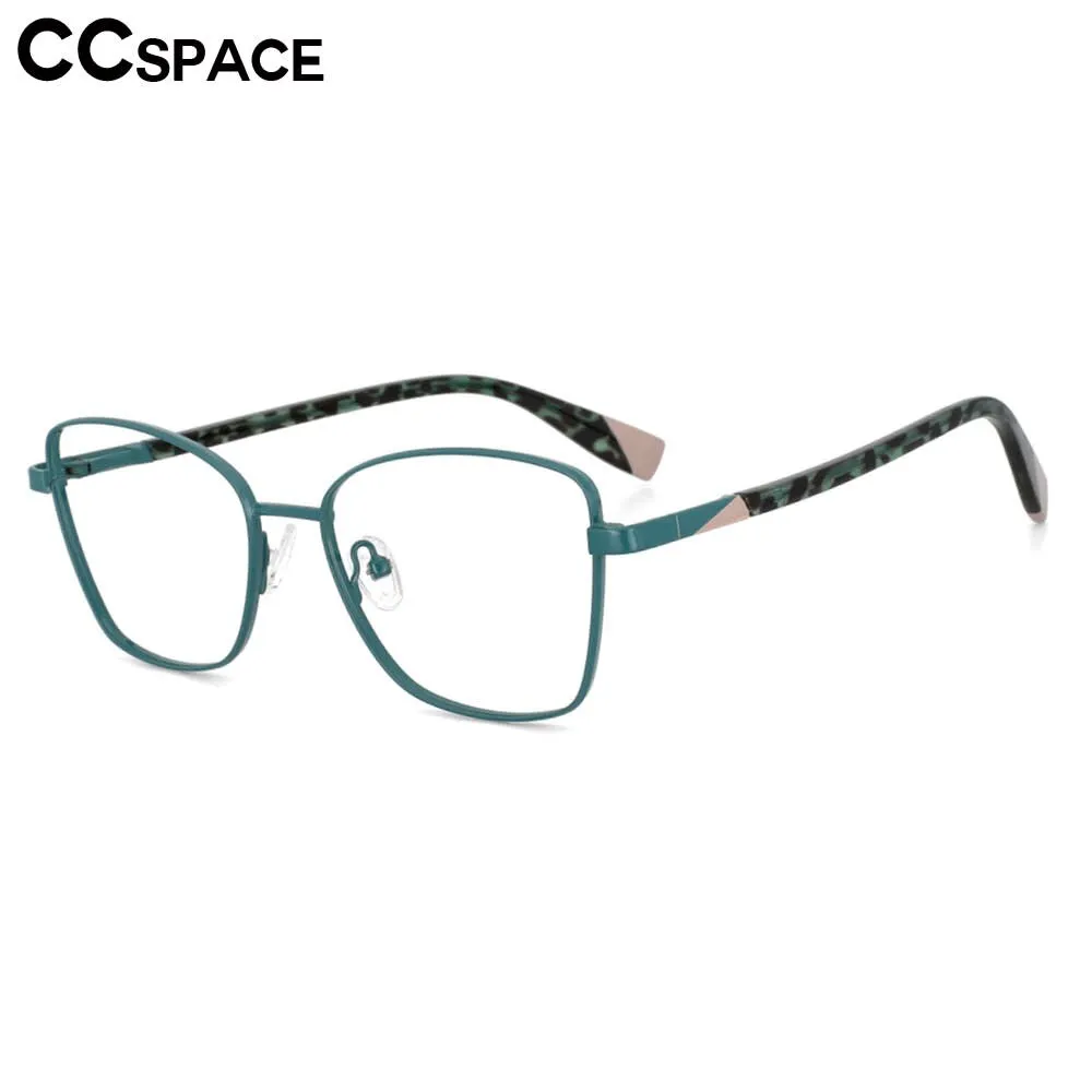 CCspace Women's Full Rim Square Alloy Frame Eyeglasses 53704