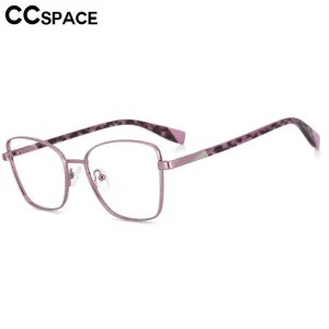 CCspace Women's Full Rim Square Alloy Frame Eyeglasses 53704