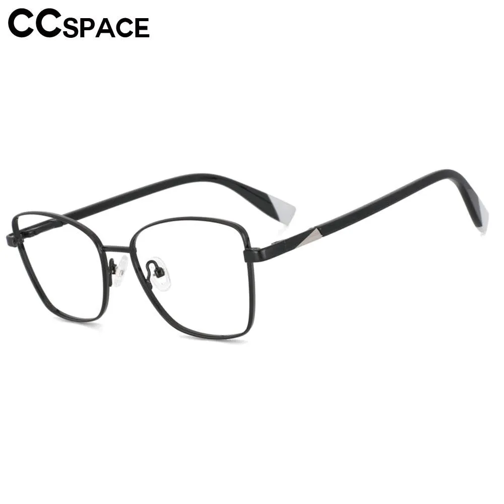 CCspace Women's Full Rim Square Alloy Frame Eyeglasses 53704