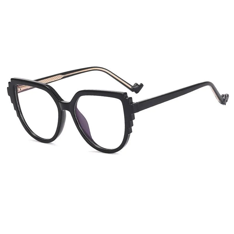 CCspace Women's Full Rim Square Cat Eye Tr 90 Titanium Eyeglasses 55323