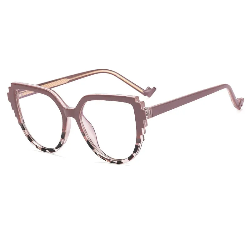 CCspace Women's Full Rim Square Cat Eye Tr 90 Titanium Eyeglasses 55323