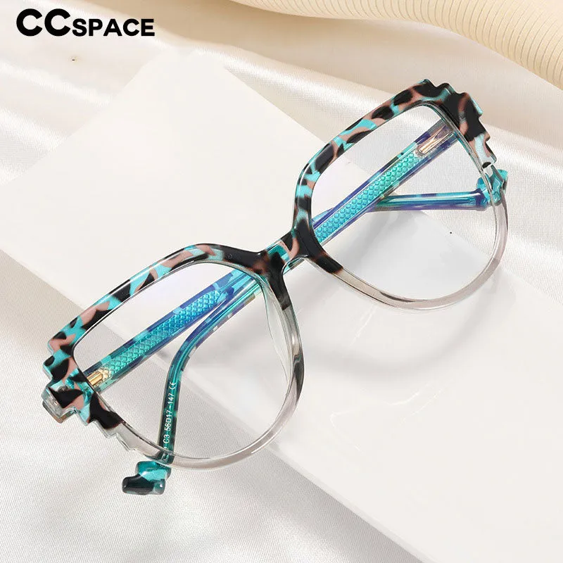 CCspace Women's Full Rim Square Cat Eye Tr 90 Titanium Eyeglasses 55323